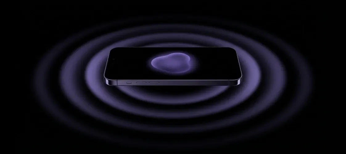nalua app - A dark smartphone screen showing visual silence and sensory feedback for deep relaxation